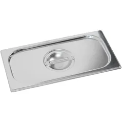 Bartscher GN-Behälter Zubehör Deckel für 1/3 GN silber, 32.5x2x17.6 cm
