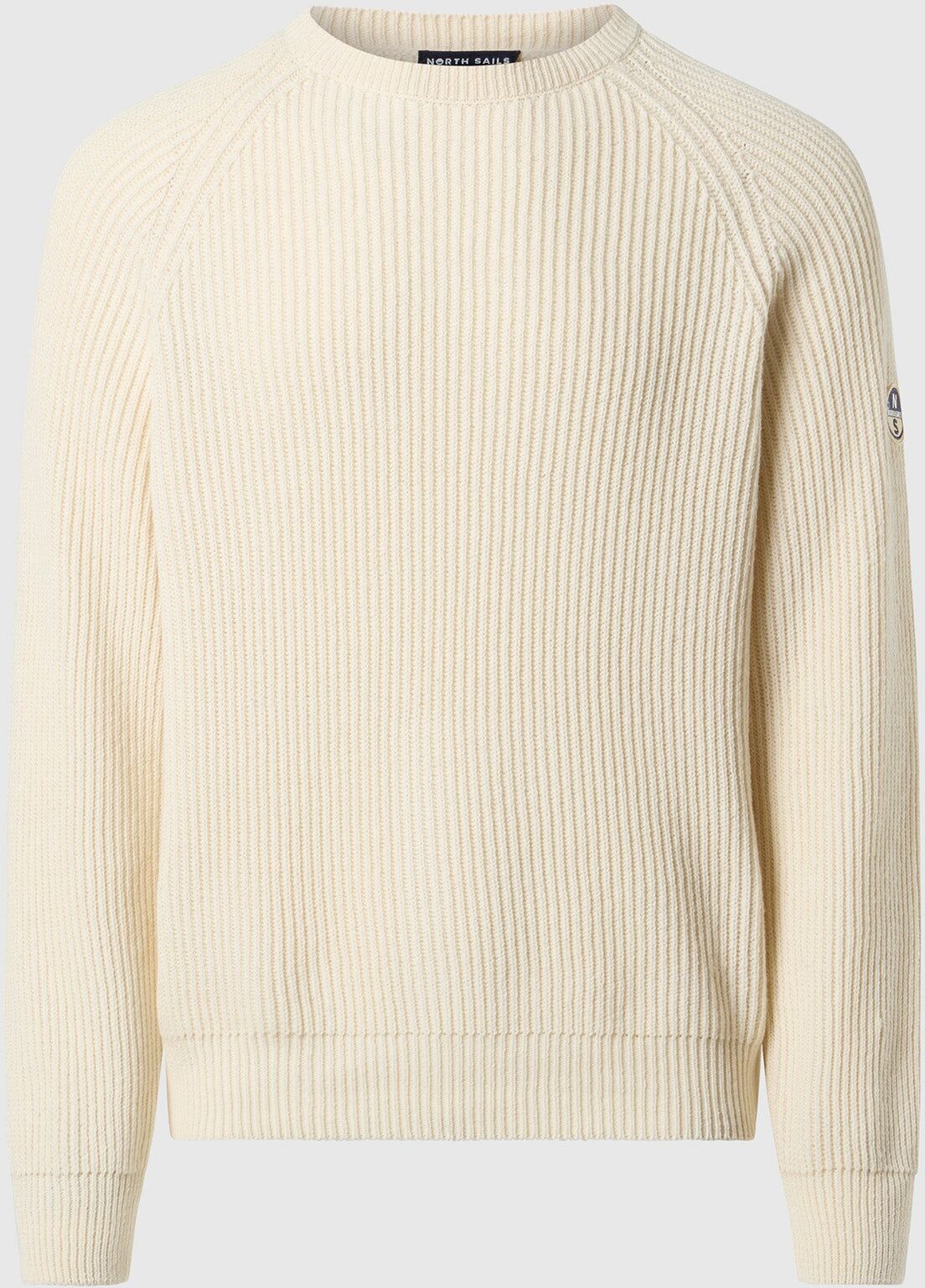 North Sails Rundhalspullover in Patentstrick Marshmallow L
