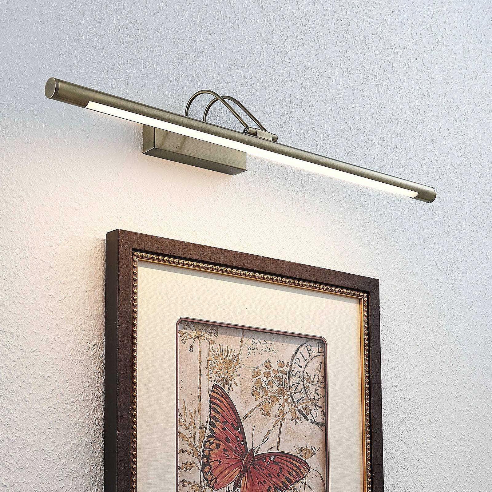 LED Picture Wall Light Mailine Lindby, Bronze / antique brass, Living / Dining Room, metal, Modern, Wall Light