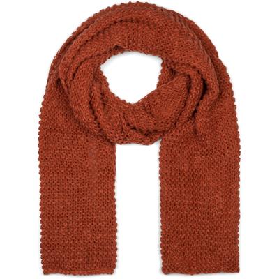 Strickschal STYLEBREAKER "Langer Strick Schal mit Wellen Strickmuster", Damen, braun (rehbraun), Obermaterial: 100% Polyacryl PAN., Modisch, Modetücher