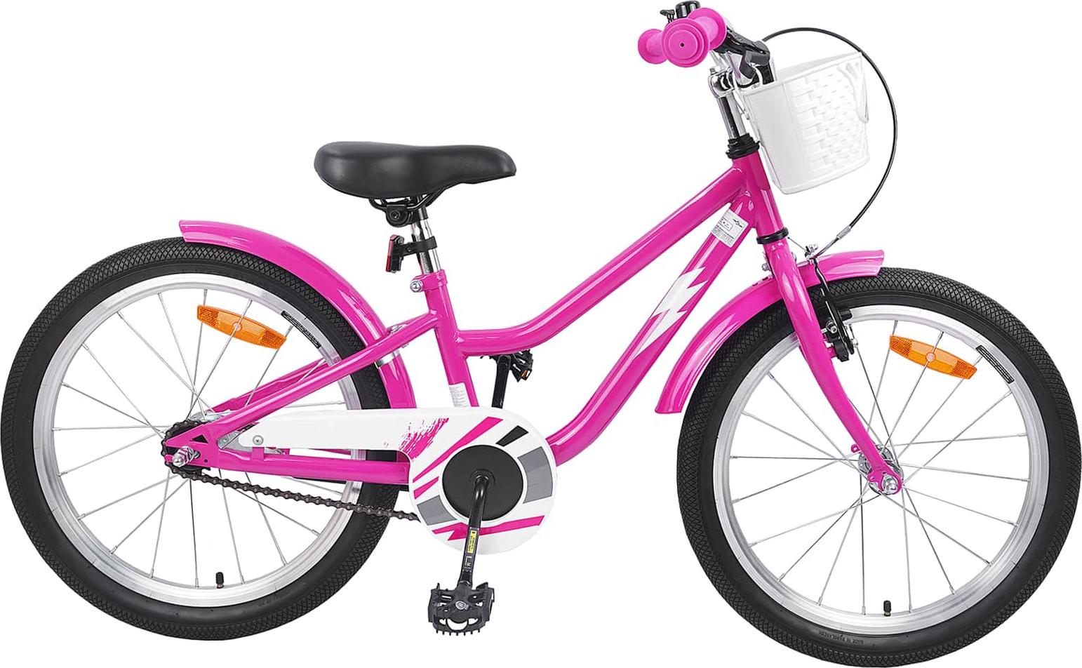 Kinderfahrrad 18 Zoll für 5-7 Jahre alt Dunkelrosa