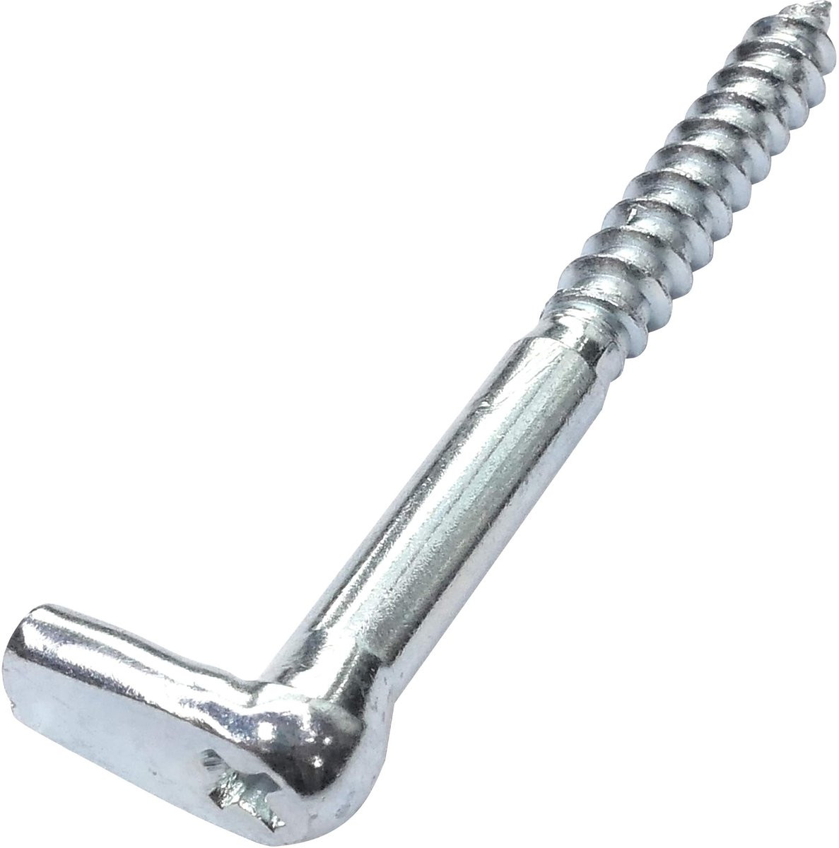 Dailygoods Schroefhaak Set van 20 - L-vormige Ophanghaak - Verzinkt Staal - Ø 5,8 x 65 mm