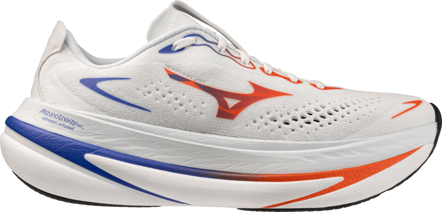 Mizuno SKY PRIME Herren Laufschuhe Gf White/Orange.Com/Royal Blue 48,5