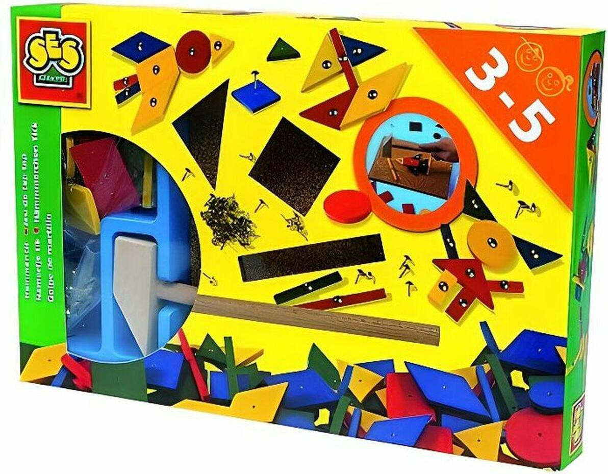 SES Creative Original Tap Tap Game met 32 houten stukjes - Mixed - vanaf 3 jaar