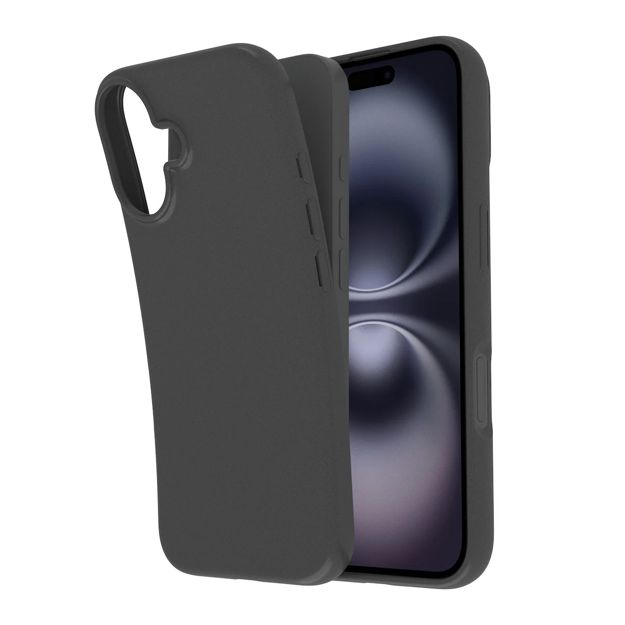 Just in Case Zero Soft TPU Case voor Apple iPhone 16 - Zwart