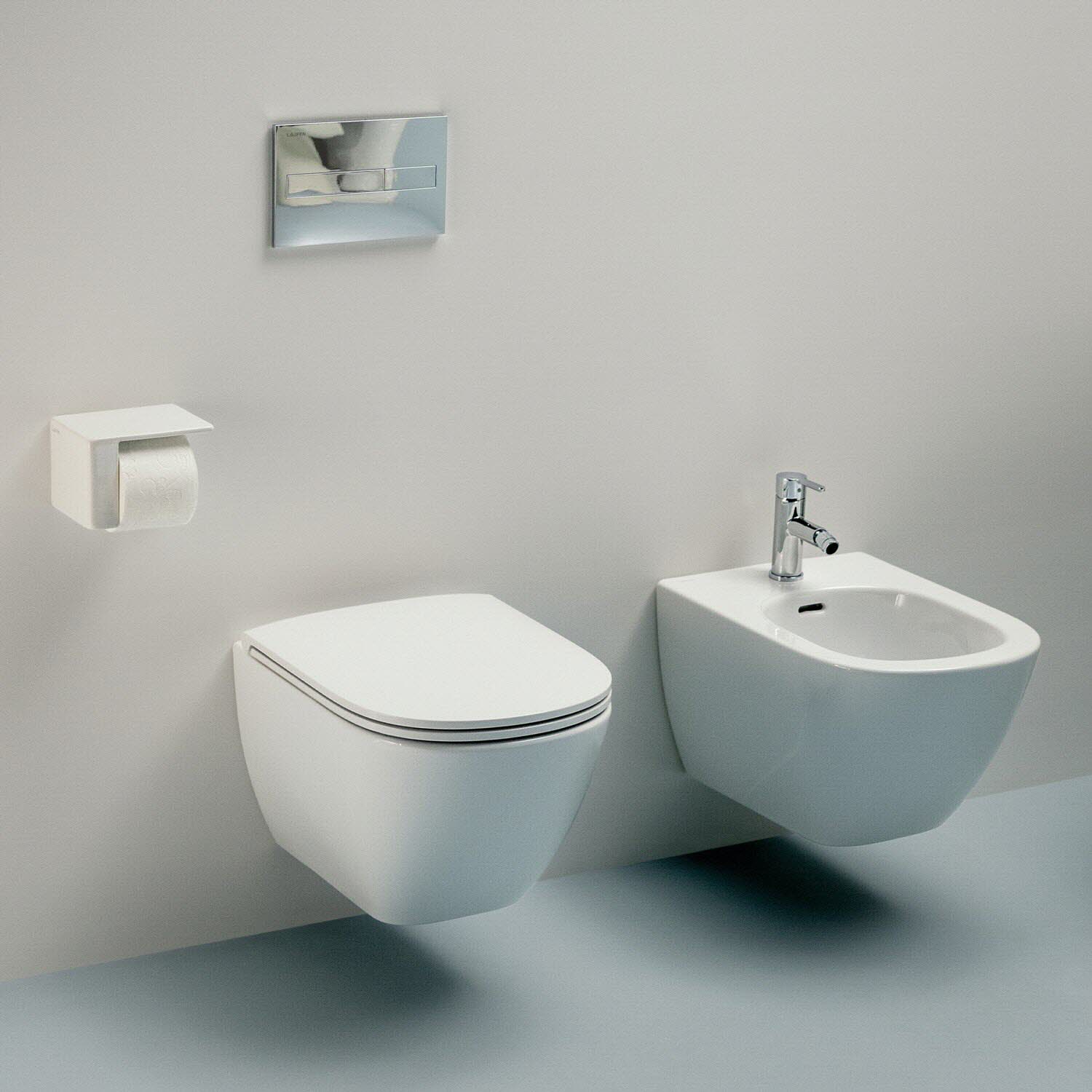LAUFEN LUA Wand Tiefspül-WC spülrandlos, verdeckte Befestigung