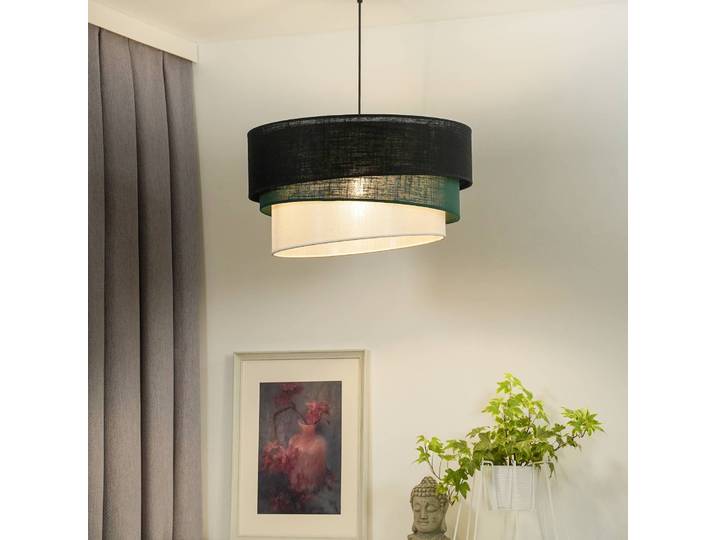 Hängeleuchte Trio Duolla, dimmbar, Multicolour, für Wohn- / Esszimmer, Textil / Stoff / Seide, Modern