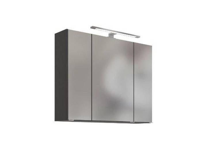 Held Spiegelschrank, Graphitfarben, Metall, 80x64x20 cm, Made in Germany, Badezimmer, Badmöbelsets & -serien, Badmöbelserien