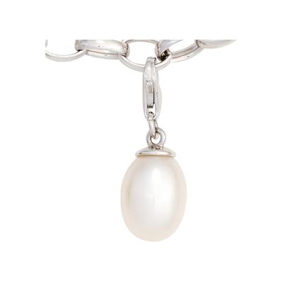 Charm Perle JOBO, silber (silber 925), Charms, Damen, Perlen, Silber 925 (Sterlingsilber), 925 Silber mit einer Süßwasser-Zuchtperle