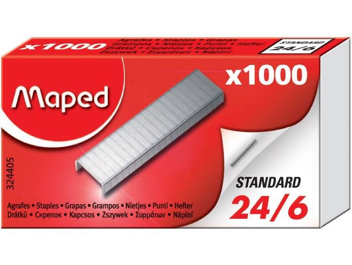 Maped nietjes 24/6\, doos van 1.000 nietjes