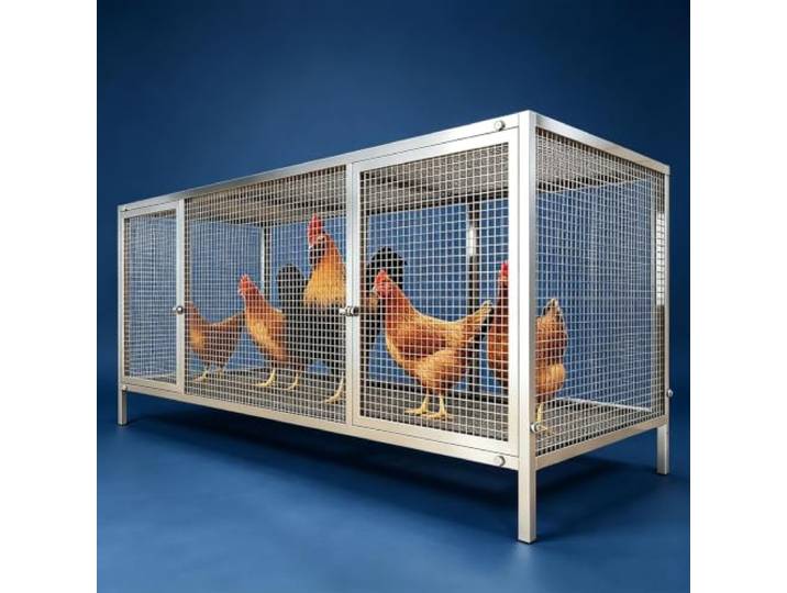 Tragbarer Hühnerauslauf, begehbarer Drahtkäfig für Geflügel Mit abschließbarer Futtertür, Freilaufgehege für Kaninchen, Hühner, Enten, Gänse und Kleintiere(L)