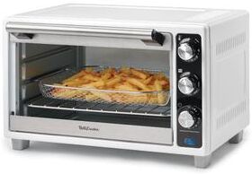 Betty Crocker Air Fryer Convection Toaster Oven, Multifunction 6-Slice Toaster and Air Fryer Oven, White