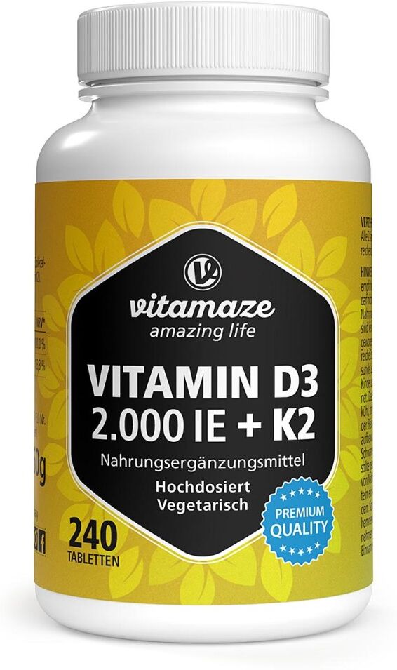 Vitamin D3 2000 IE + K2 Tabletten