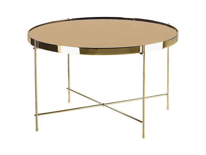 COUCHTISCH Glas gold/goldbraun 63cm Lucea