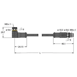 Turck Aktuator- u. Sensorleitung PKWS4M0.6PSGS4M/TEL