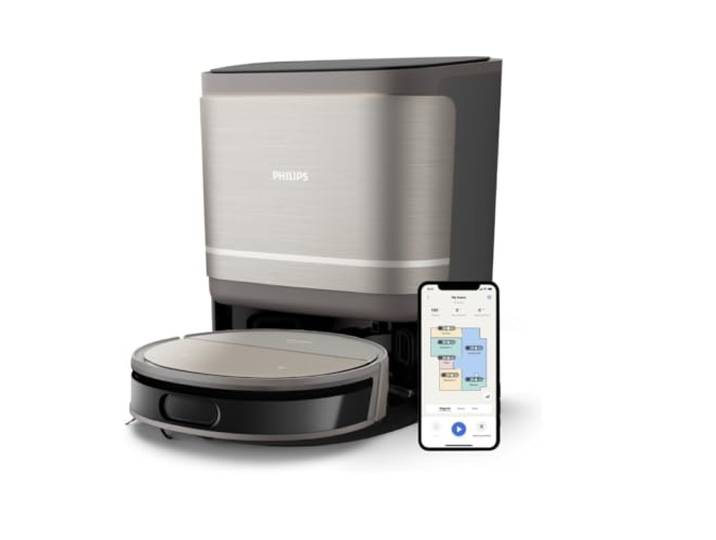 PHILIPS Saugroboter 9000 Serie mit Wischfunktion, Grau, 280 Min. Laufzeit