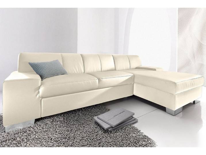 DOMO collection Ecksofa Star, zeitlose Formensprache, elegante Optik, Breite 248cm, L-Form, wahlweise mit Bettfunktion