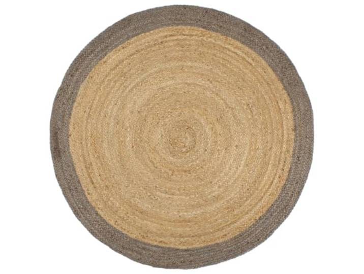 vidaXL Vloerkleed handgemaakt met grijze rand 240 cm jute
