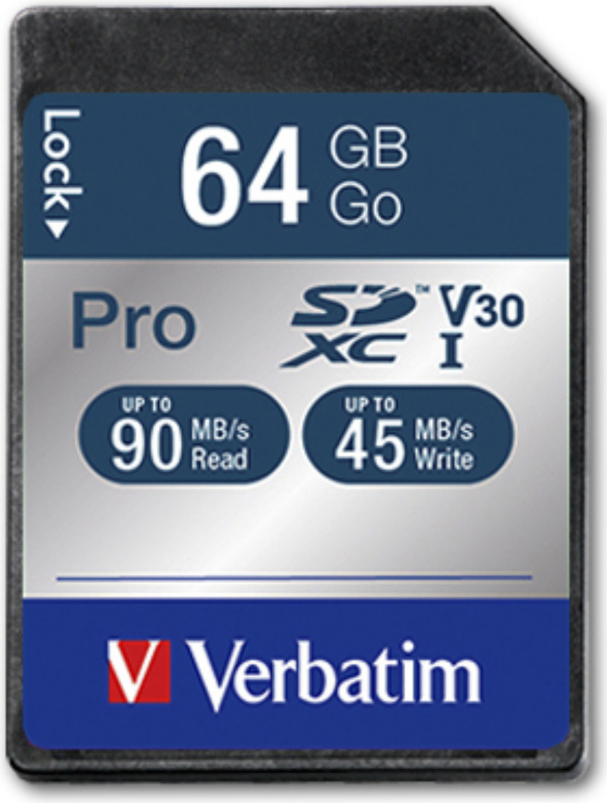 Verbatim U3 SDXC-kaart, 64 GB