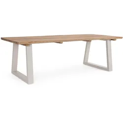 Gartenesstisch Legend aus Teakholz, modernes Design, natur, für 6–8 Personen, 240x100 cm