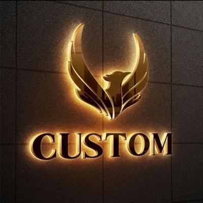 Custom LED Business Sign 3D Backlit Metal Logo Signage Custom LED Business Sign 3D Backlit Metal Logo Signage