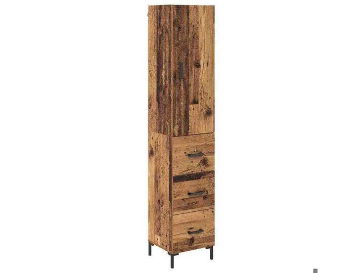 Haut Armoire - COCO - CHIC Enfilade Meuble haut Bois ancien 34 5 x 34 x 180 cm bois d'ingénierie &&7678111