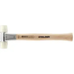 BASEPLEX-Schonhammer, Nylon / Nylon mit Zinkdruckguss-Gehäuse und Holzstiel | D=25 mm | 3908.025