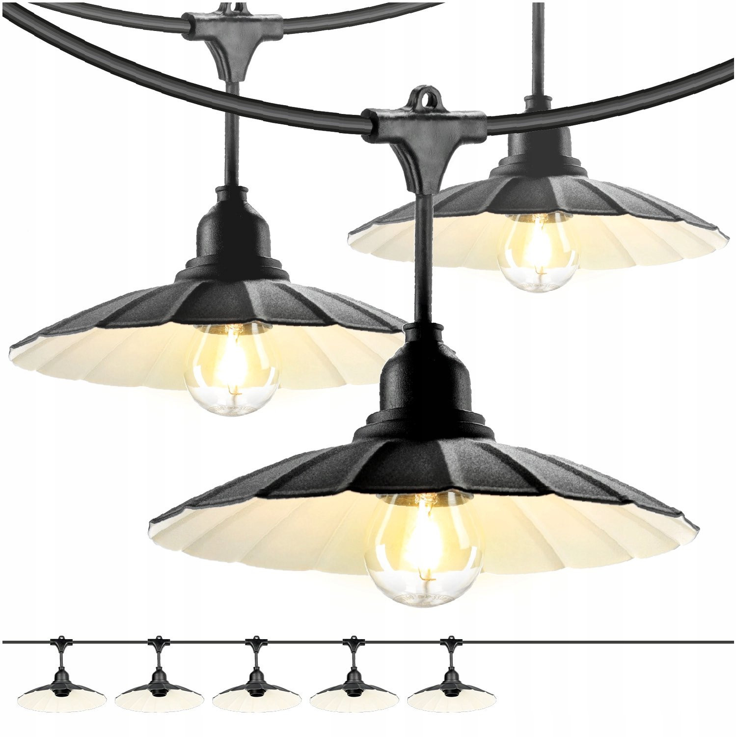 Kobi Modulaire Tuinslinger Crete met Kappen en 5m Kabel E27