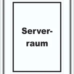HB-Druck Serverraum Schild mit Text Computer IT PC hochkant A3 Rückseite selbstklebend