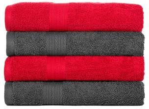 Ample Decor Cotton Plus Highly Absorbent Hand Towel 18x28 Inch - Pack of 4
