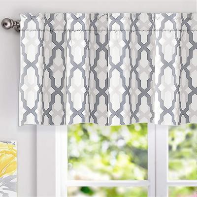 DriftAway Mason Geometric Trellis Pattern Window Curtain Valance