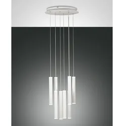 Fabas Luce LED Pendelleuchte PRADO, Balken, 8x 6,5W, 3000K, 5760lm, IP20, weiß FAB-3685-47-102