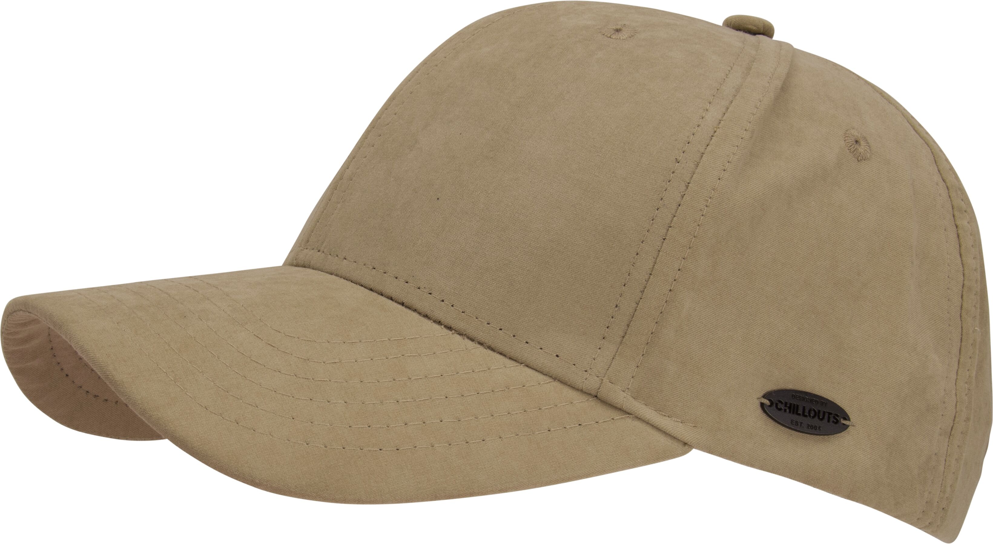 Baseball Cap CHILLOUTS "Nassau Hat", Herren, beige, Kunstfaser, unifarben, Caps Baseball Cap, mit softer Haptik & verstellbarem Verschluss beige Einheitsgröße