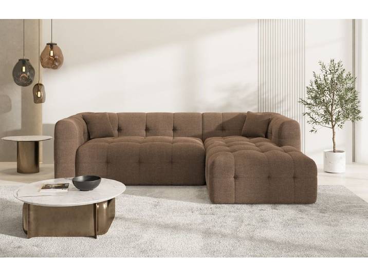 Couch Sevilla L-Form in Stoff