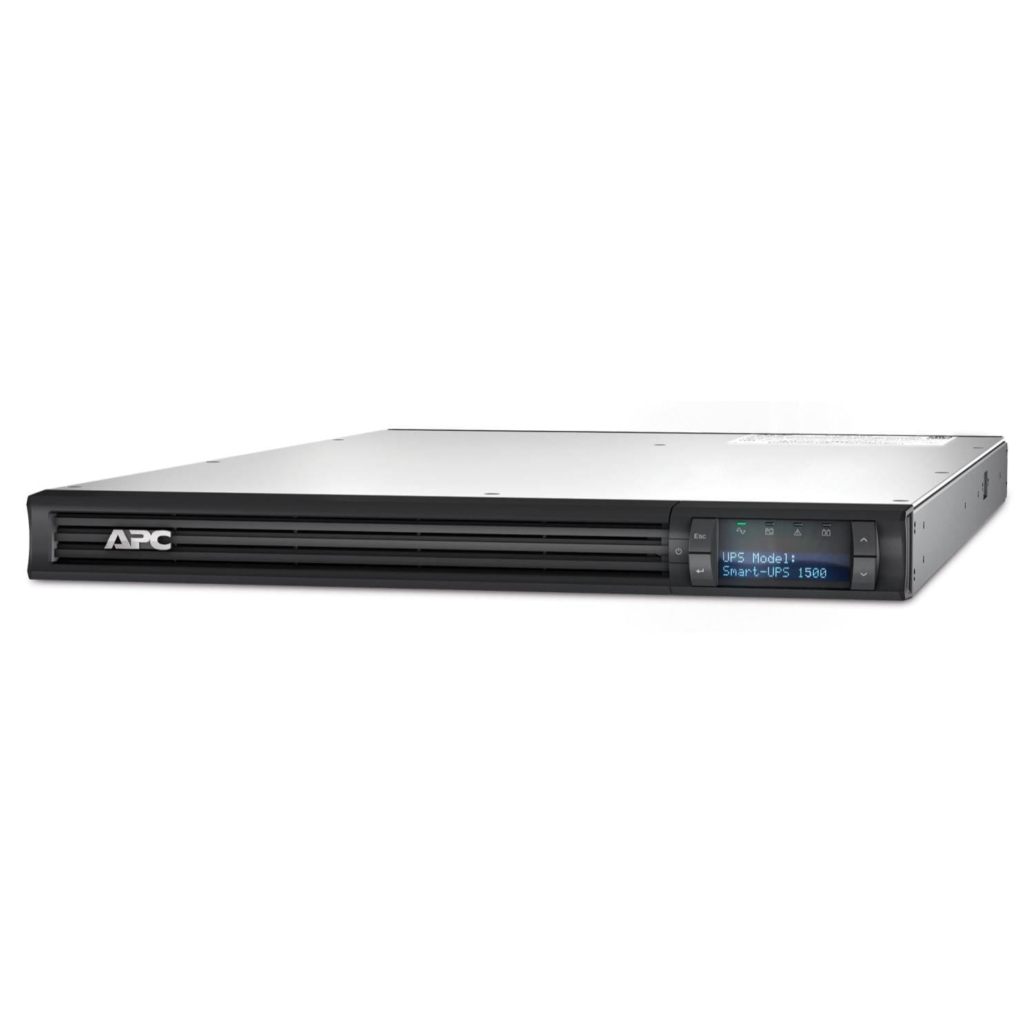 APC Smart-UPS SMT1500RMI1U USV, 1500VA, Rackmontage 1HE, 4x C13, SmartSlot, AVR, LCD, Überspannungsschutz