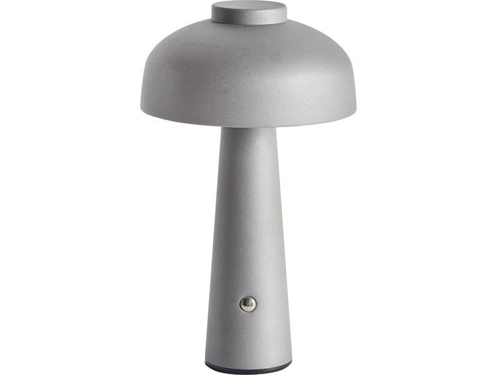 BELIANI Kabellose Tischlampe Grau Metall Pilzform Wiederaufladbar Akku Touch Funktion LED Dimmer Dimmfunktion USB Kabel Modernes Design