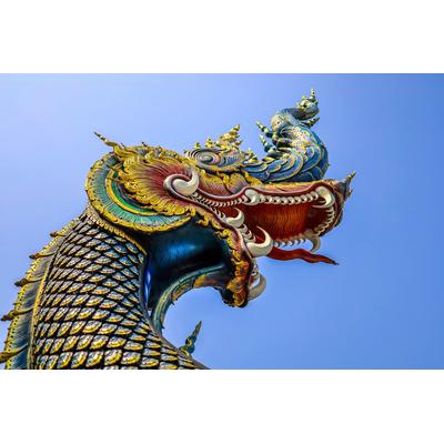 Fototapete PAPERMOON "Chinesische Drachenfigur", bunt, B:4,5m L:2,8m, Vlies, Tapeten