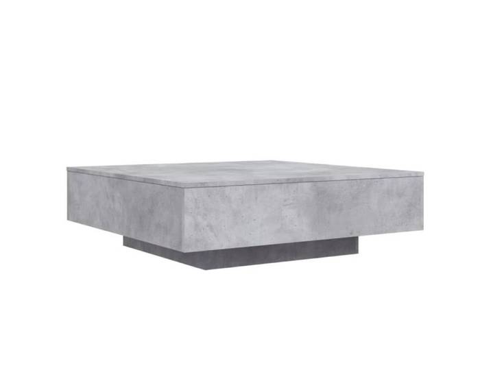 Table basse - GOTOTOP - 100x100x31 cm - Bois d'ingénierie - Gris béton - Design contemporain