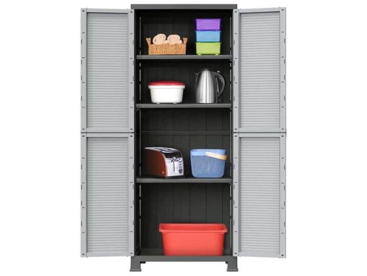 GPWERSDF Kunststoffschrank 68x39x171,5 cm mit verstellbaren Einlegeböden Leicht zu reinigen, kompaktes Design, flexible Einlegeböden, vielseitig nutzbar