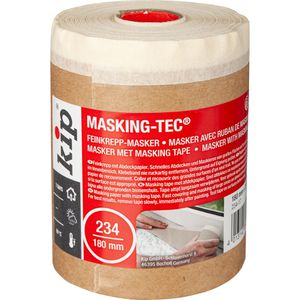 KIP Abdeckpapier 234-17 Papier-Masker, 2in1, 18 cm x 25 m, braun, 40 g/m², mit Klebeband