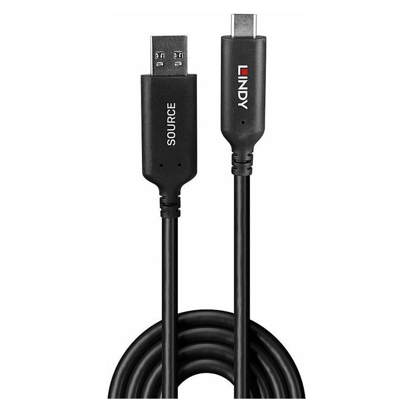 Lindy 50m USB 3.2 Gen 1 Typ A an C Hybridkabel (USB 3.2 Gen 1, 1.50 W) (43397)