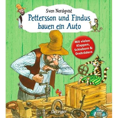 Pettersson und Findus bauen ein Auto, Gebundene Ausgabe von Sven Nordqvist, Verlag Friedrich Oetinger GmbH