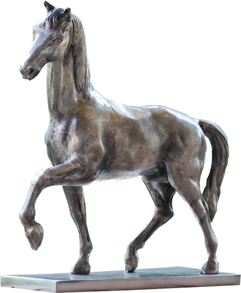 Tinnen Paard Handgemaakt Miniatuur Dier Luxe Woondecoratie voor Volwassenen