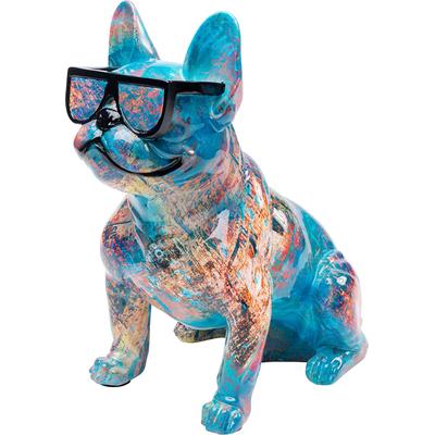 Dekofigur KARE DESIGN "Dog of Sunglass", mehrfarbig, B:19cm H:35,5cm T:32cm, Polyresin, Dekofiguren