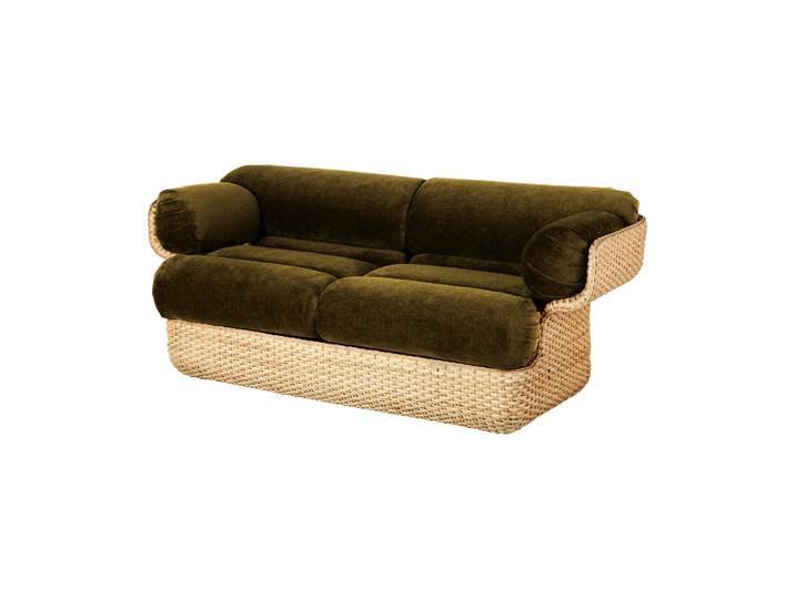 GUBI Basket 2-sitziges Sofa komplett bezogen Mumble Glamour Gruppe 40-Rattan