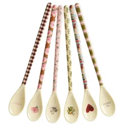 RICE Melamin Latte Löffel Bon Vivant 6er, L22.5,  B3 cm