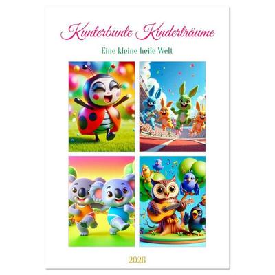 Kunterbunte Kinderträume (Tischkalender 2026 DIN A5 hoch), CALVENDO Monatskalender