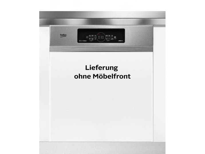 BEKO teilintegrierbarer Geschirrspüler BDSN36461XC , Energieeffizienz: A, silber (edelstahl), B:59,8cm H:81,8cm T:55cm, Geschirrspüler, SelfDry & CornerIntense – Trocknet selbst, reinigt jede Ecke, teilintegrierbarer Geschirrspüler