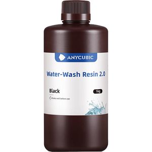 Anycubic Resin Water-Washable 2.0, schwarz, für 405 nm Wellenlänge, mit Wasser abwaschbar, 1kg