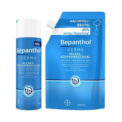 Bepanthol Derma mildes Körperwaschgel- + Körperwaschgel 400+200 ml Gel